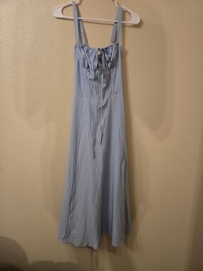 Light Blue Corset Maxi Dress